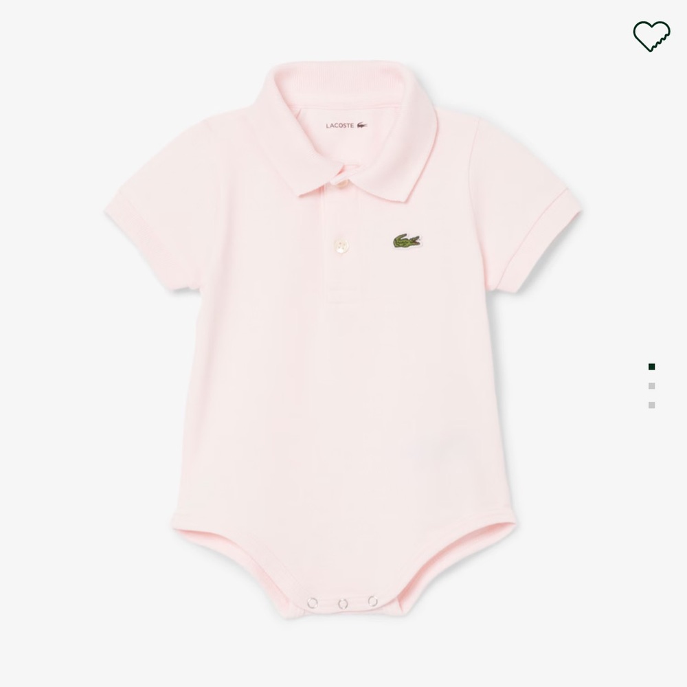 Lacoste Kids Pink Polo Bodysuit